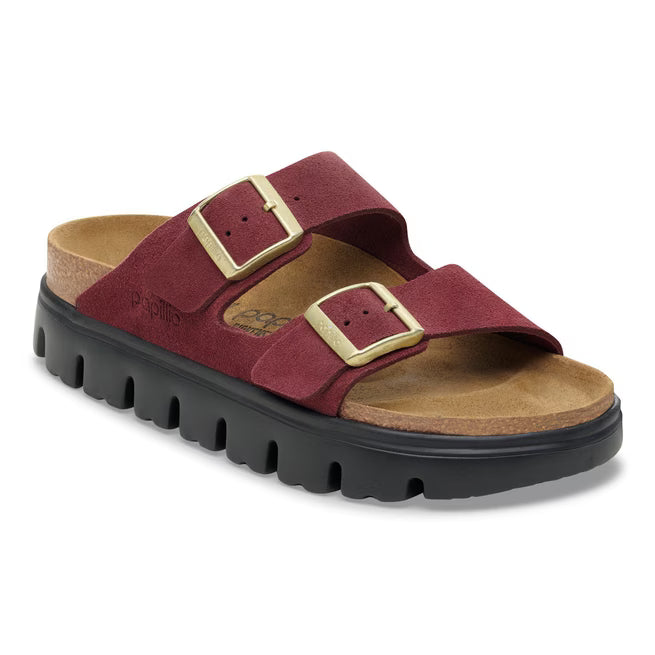Birkenstock Arizona Platform Suede Leather Zinfandel