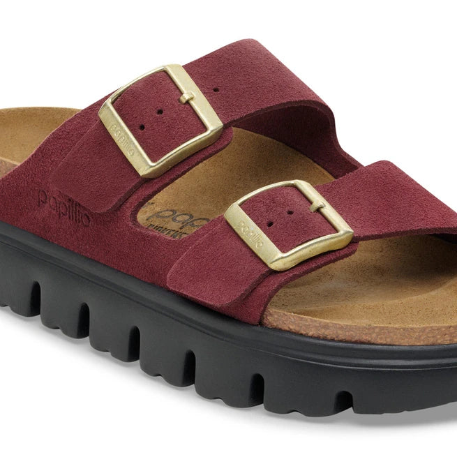 Birkenstock Arizona Platform Suede Leather Zinfandel