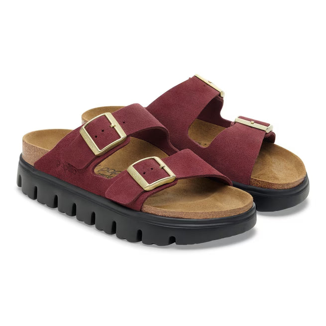 Birkenstock Arizona Platform Suede Leather Zinfandel