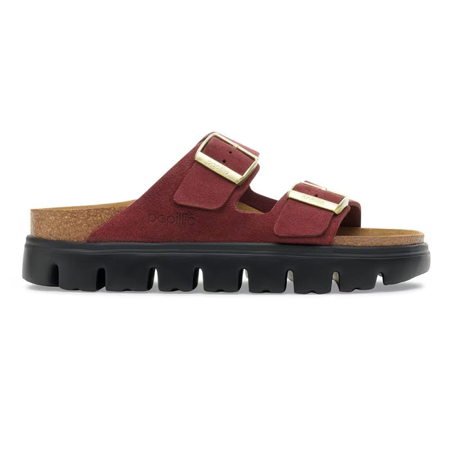 Birkenstock Arizona Platform Suede Leather Zinfandel