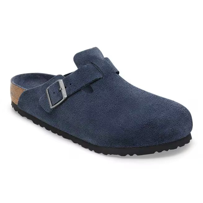 Birkenstock Boston Soft Footbed Suede Nuovo tono blu scuro