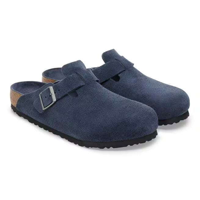 Birkenstock Boston Soft Footbed Suede Nuovo tono blu scuro