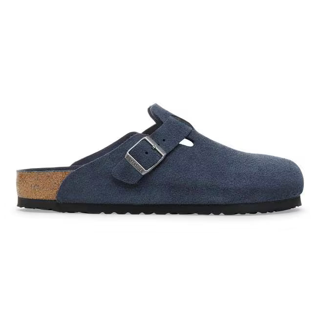Birkenstock Boston Soft Footbed Suede Nuovo tono blu scuro