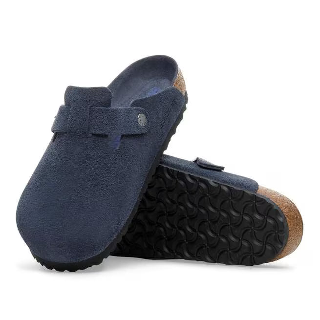 Birkenstock Boston Soft Footbed Suede Nuovo tono blu scuro