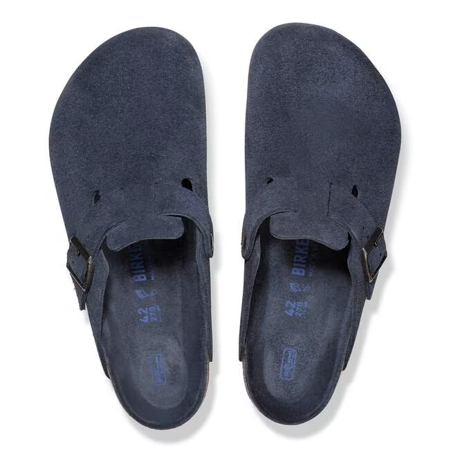 Birkenstock Boston Soft Footbed Suede Nuovo tono blu scuro