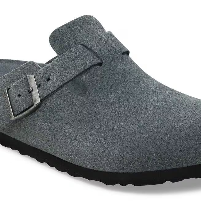 Birkenstock Boston Soft Footbed Suede Tonalità grigio basalto
