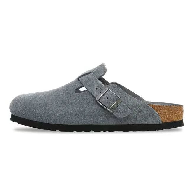 Birkenstock Boston Soft Footbed Suede Tonalità grigio basalto