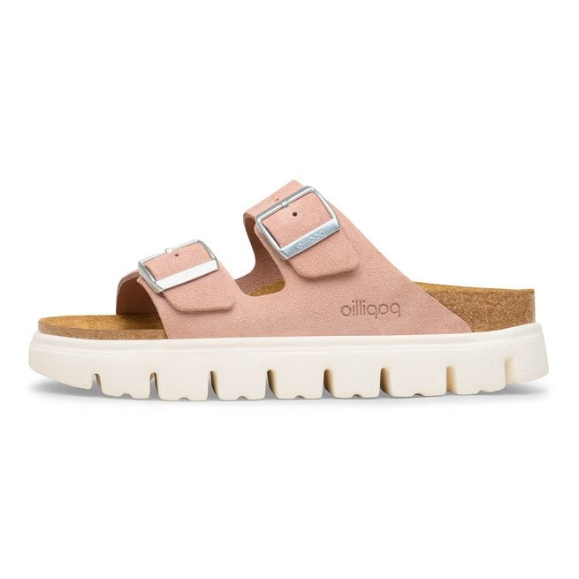 Birkenstock Arizona Platform Suede Leathe Argilla Rosa