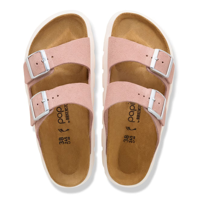 Birkenstock Arizona Platform Suede Leathe Argilla Rosa