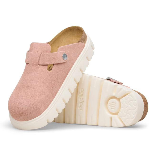 Birkenstock Boston Chunky Suede Argilla Rosa