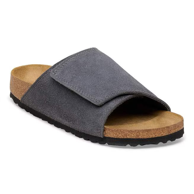 Birkenstock Solana Suede Leather Carbone