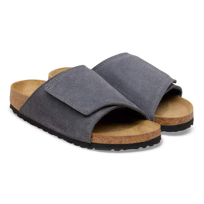 Birkenstock Solana Suede Leather Carbone
