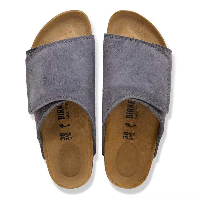 Birkenstock Solana Suede Leather Carbone