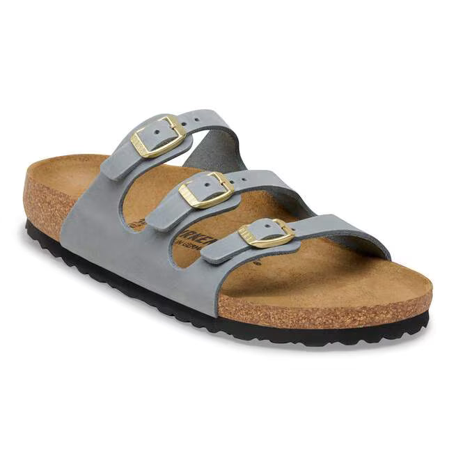 Birkenstock Florida Fresh Oiled Leather Grigio Basalto