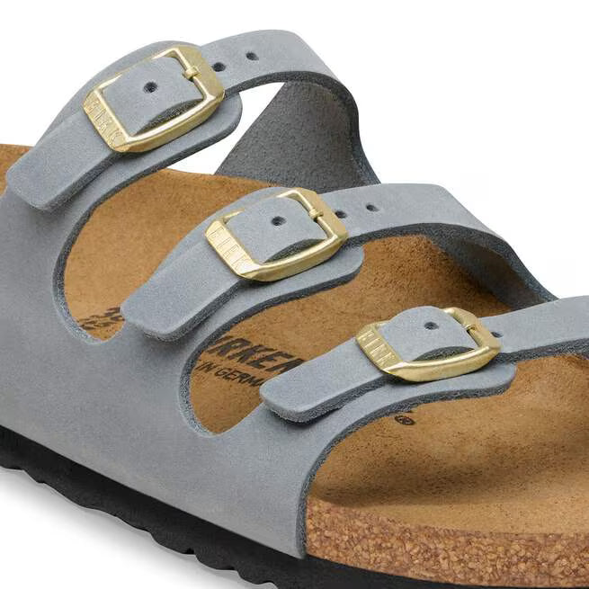 Birkenstock Florida Fresh Oiled Leather Grigio Basalto