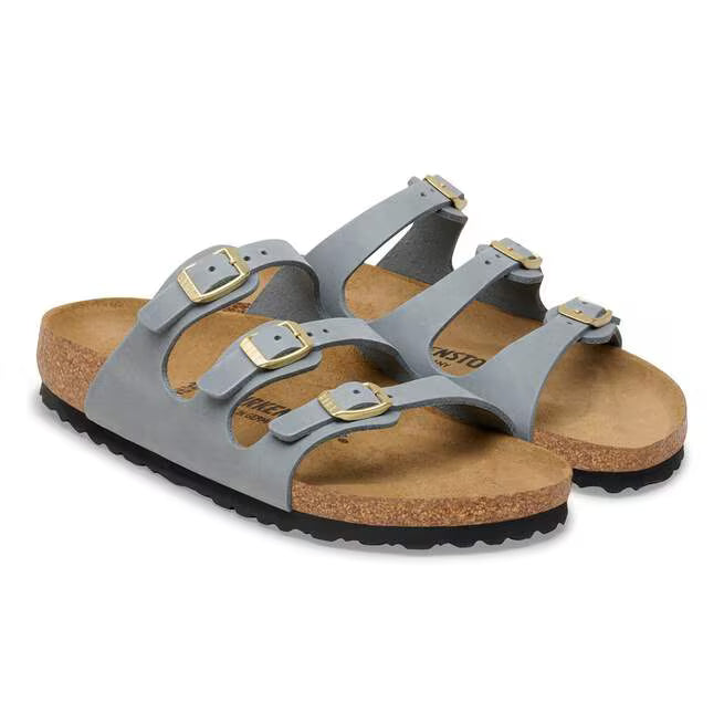 Birkenstock Florida Fresh Oiled Leather Grigio Basalto