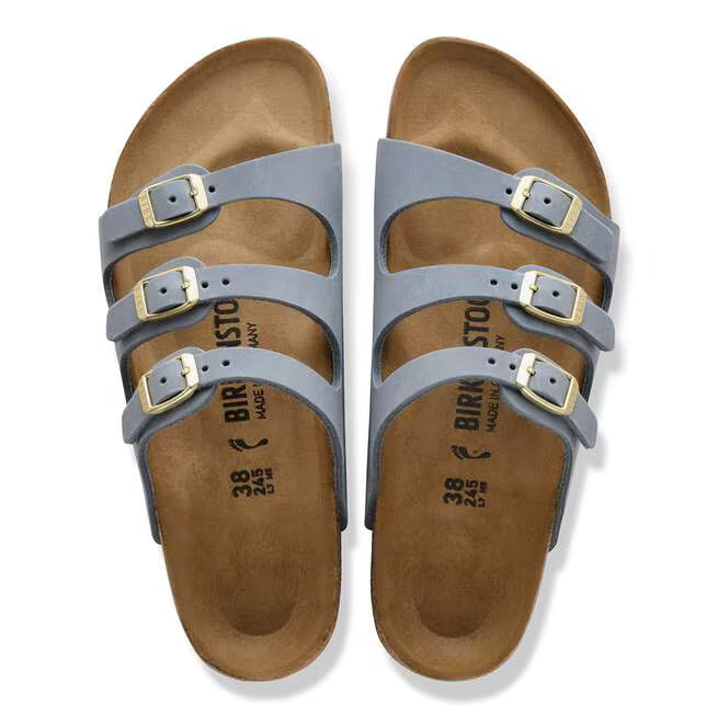 Birkenstock Florida Fresh Oiled Leather Grigio Basalto