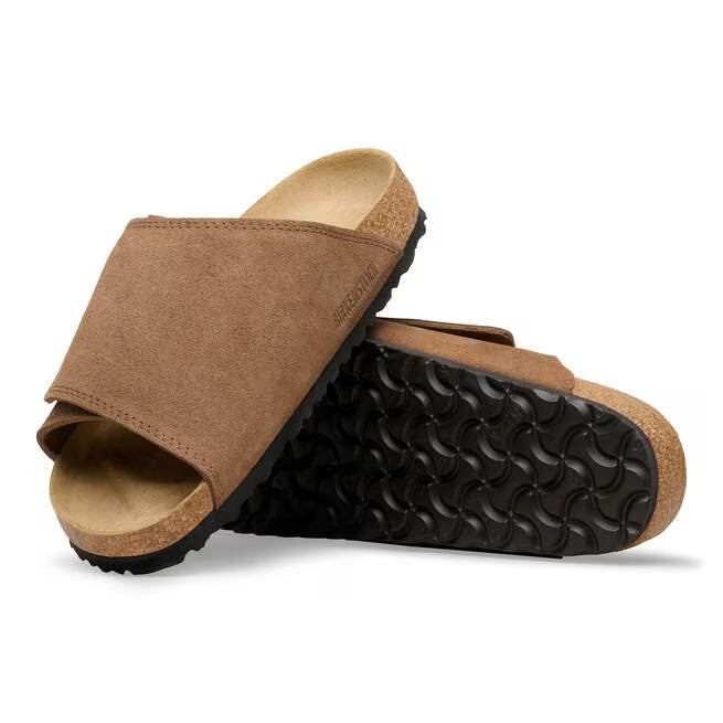 Birkenstock Solana Suede Leather Tè Scuro