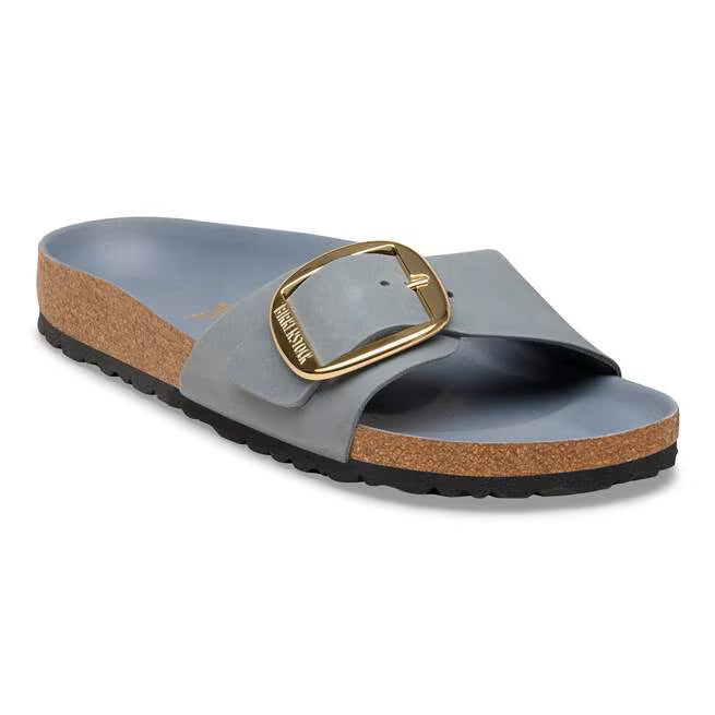 Birkenstock Madrid Big Buckle Oiled Leather Grigio basalto