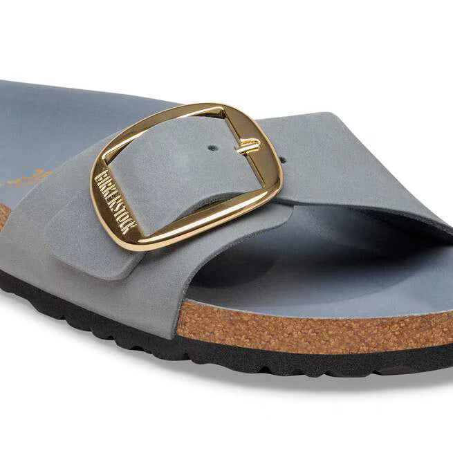 Birkenstock Madrid Big Buckle Oiled Leather Grigio basalto