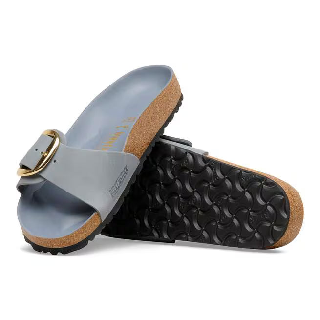 Birkenstock Madrid Big Buckle Oiled Leather Grigio basalto