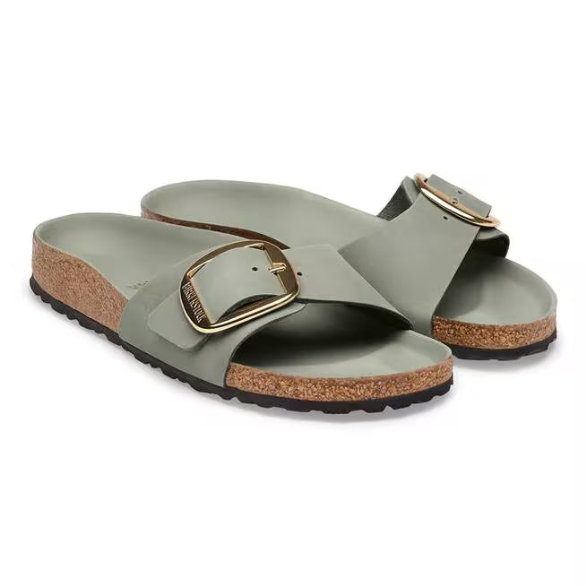Birkenstock Madrid Big Buckle Oiled Leather Pure Sage