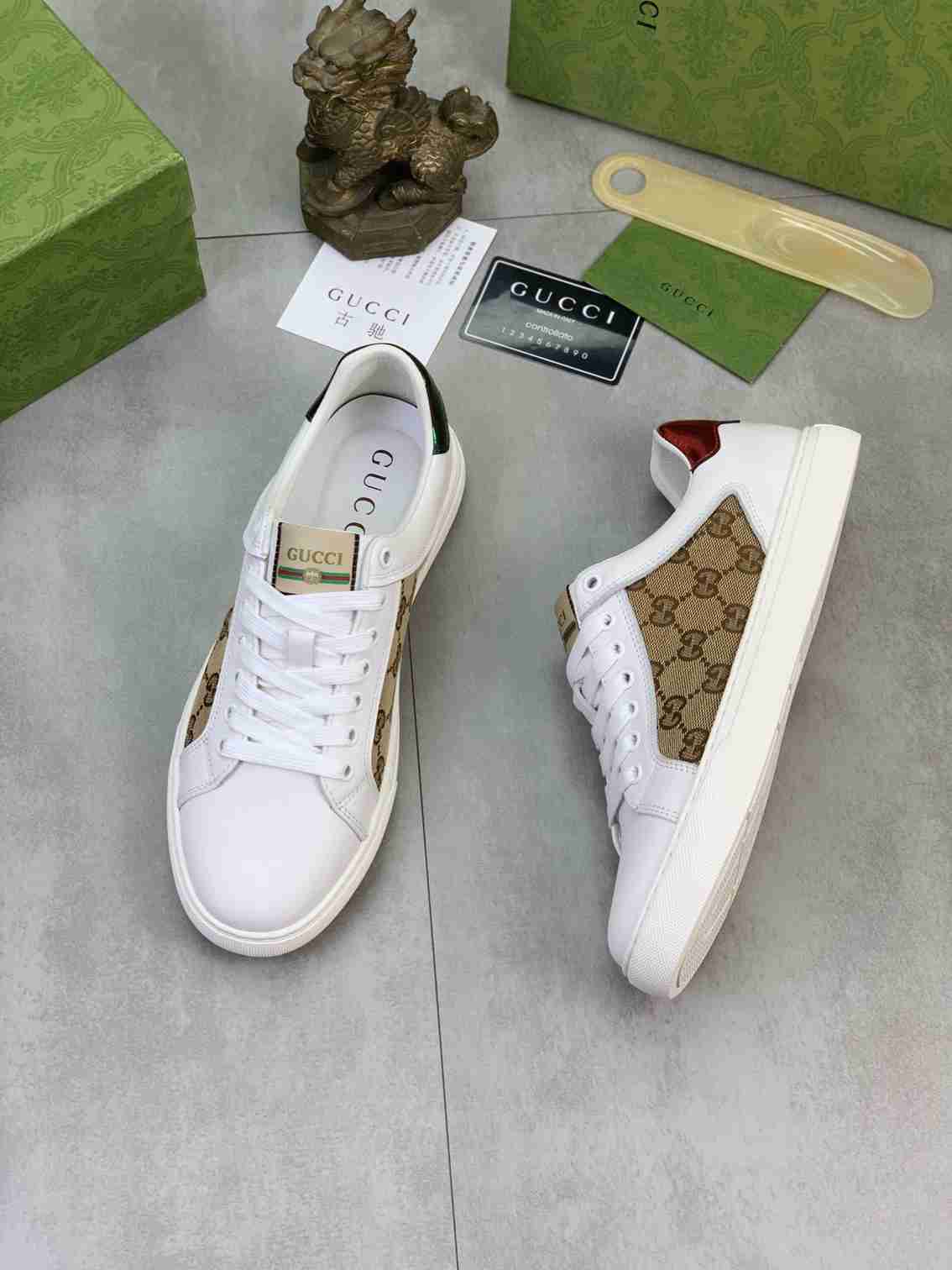 Gucci Ace White Leather Sneakers