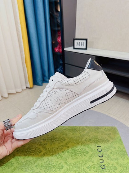 Gucci White Leather Sneakers