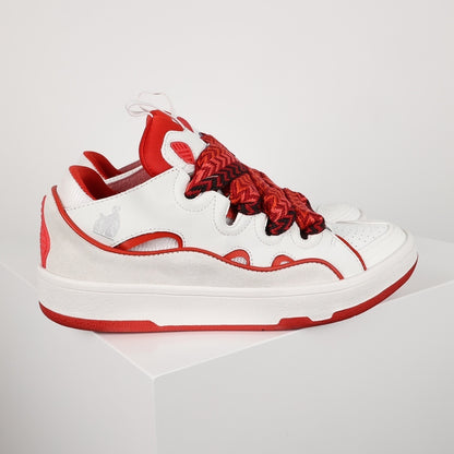 Lanvin Curb White Red