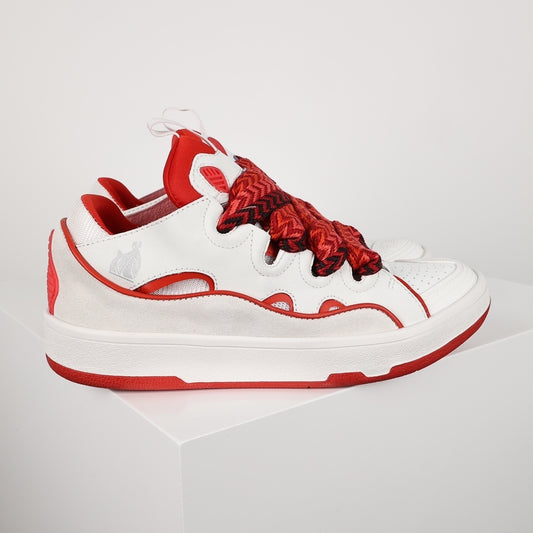 Lanvin Curb White Red