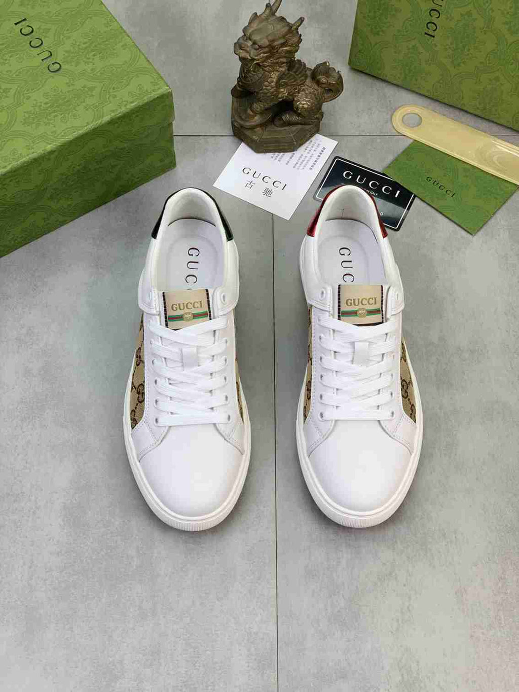 Gucci Ace White Leather Sneakers