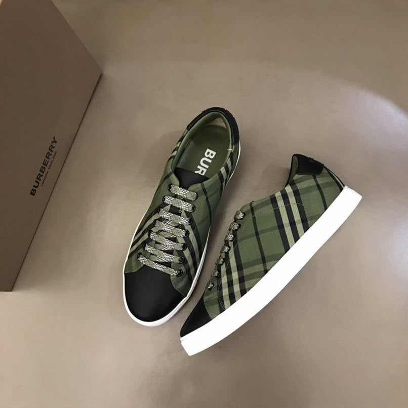Burberry Green Check Sneakers