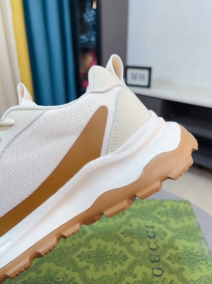 Gucci White & Brown Sneakers
