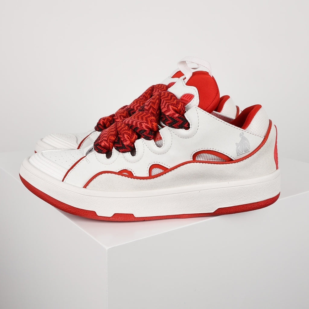 Lanvin Curb White Red