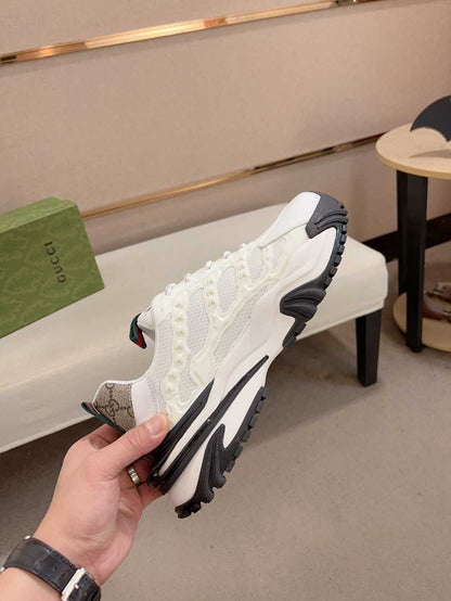 Gucci White Strap Sneakers