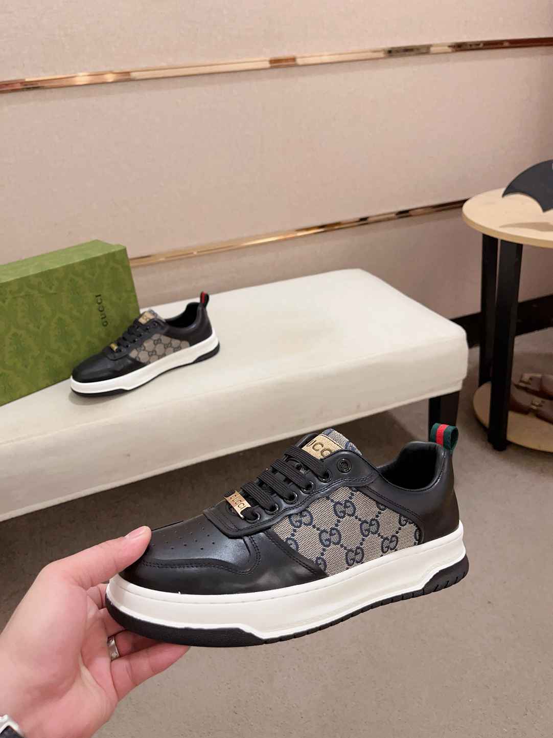 Gucci GG Embossed Black Sneakers