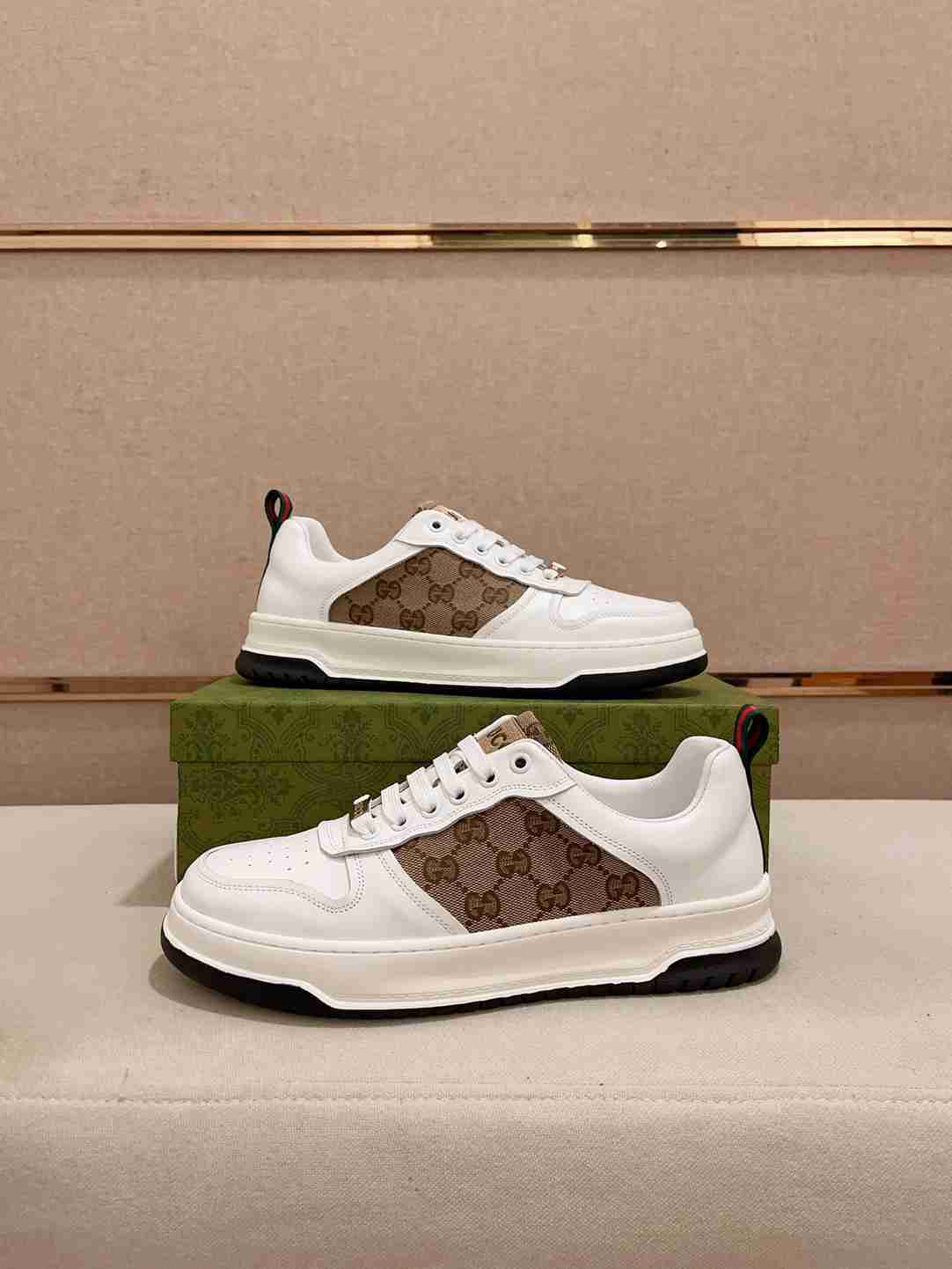 Gucci Re-Web White Sneakers