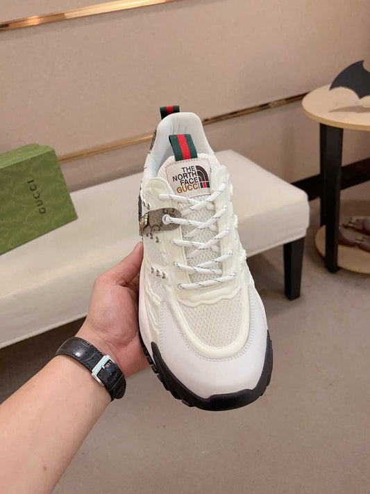 Gucci White Strap Sneakers