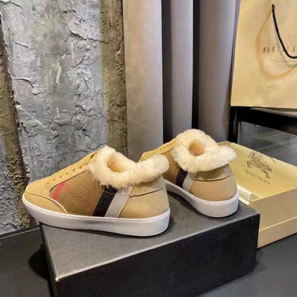 Burberry Check Fur Sneaker