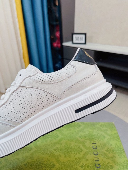 Gucci White Leather Sneakers