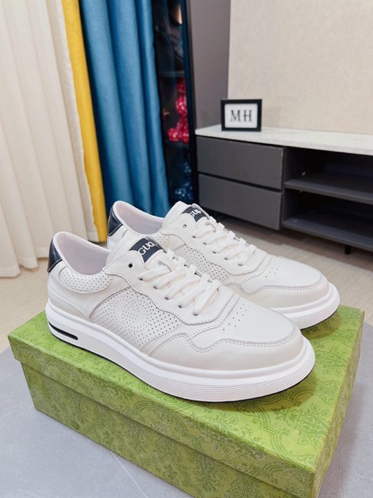 Gucci White Leather Sneakers