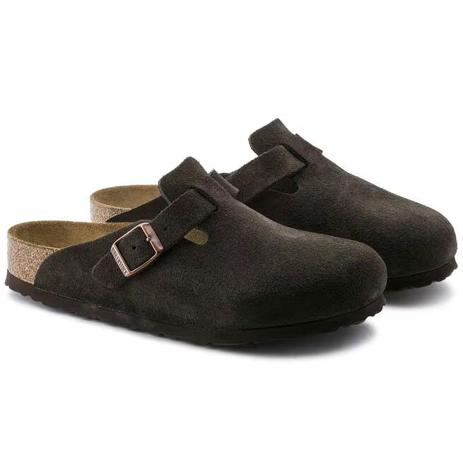 Birkenstock Boston Soft Footbed Suede Moka
