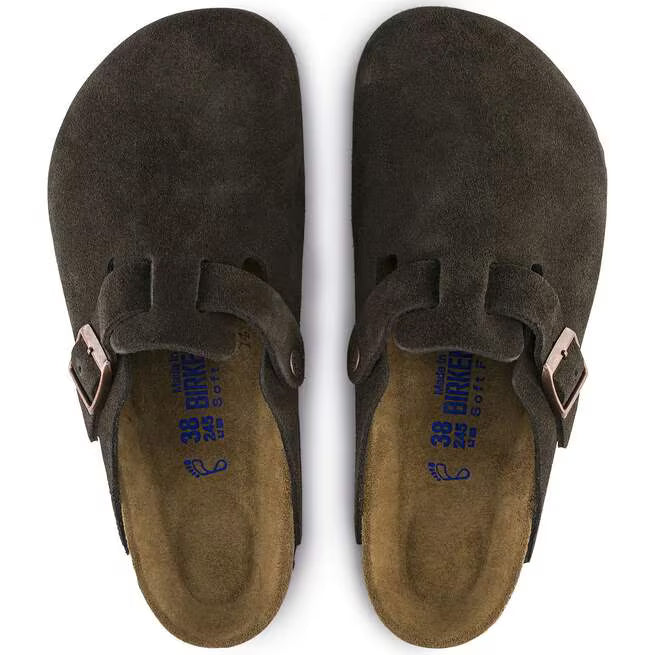 Birkenstock Boston Soft Footbed Suede Moka