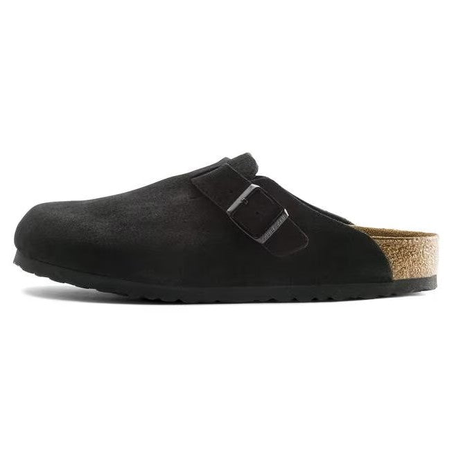 Birkenstock Boston Soft Footbed Suede Nero
