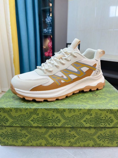 Gucci White & Brown Sneakers