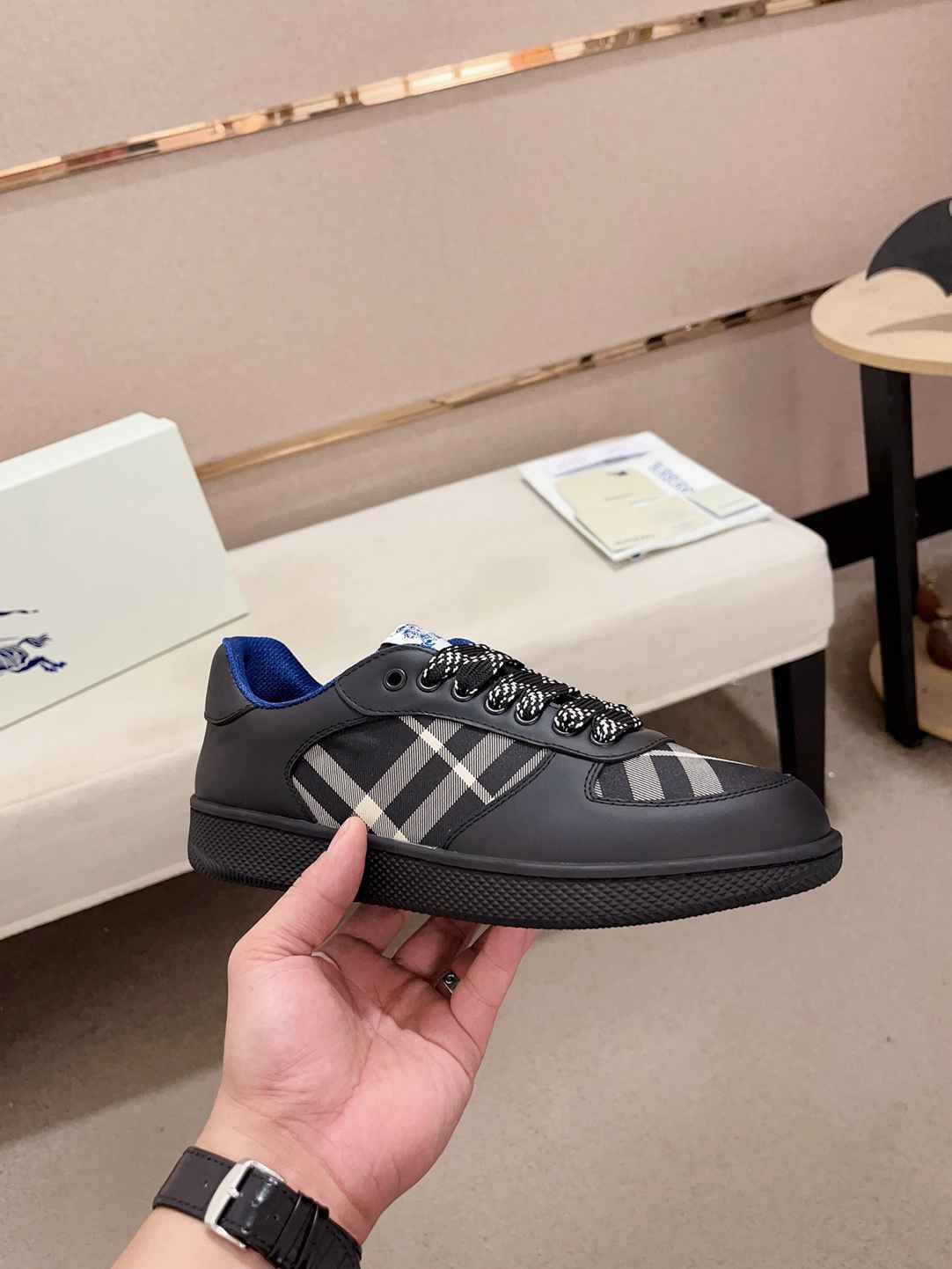 Burberry Black Check Sneaker