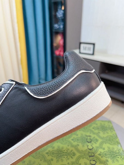 Gucci Black Leather Sneakers