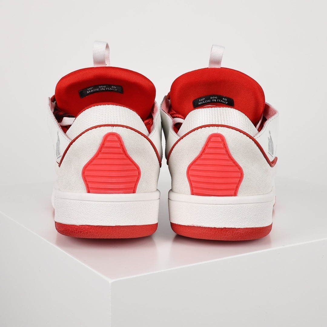 Lanvin Curb White Red