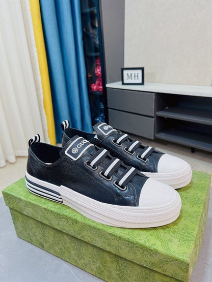 Black Velcro Strap Sneakers