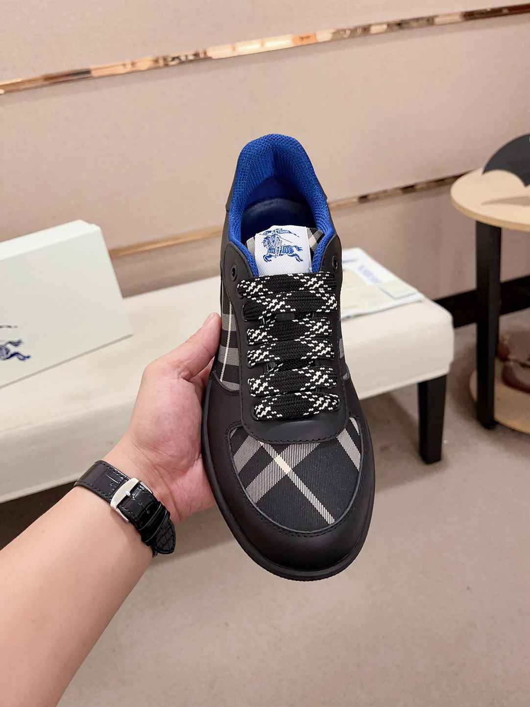 Burberry Black Check Sneaker